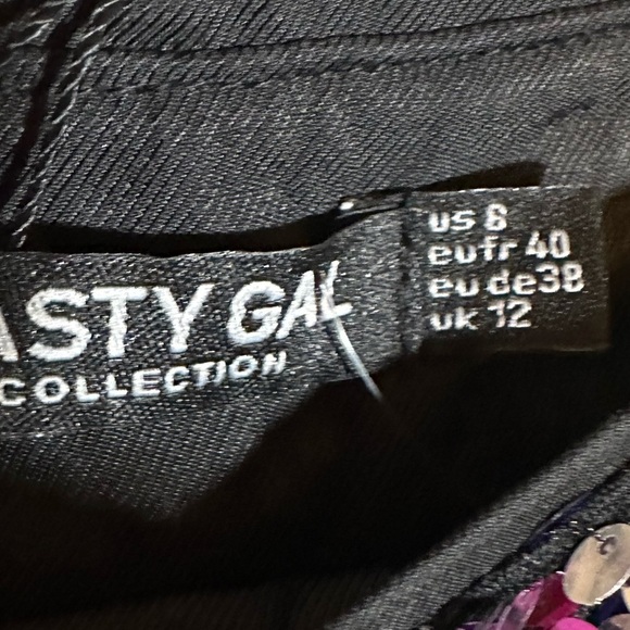 Nasty Gal Rainbow Sequin Wide Leg Pants size US 6 New Years NWT Immediate ship - Picture 11 of 11